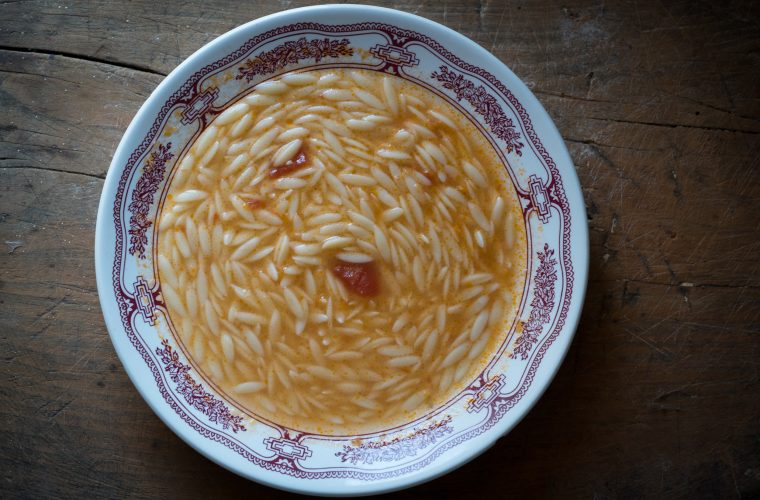 Kritharaki Soup (Tomato Pasta Soup)