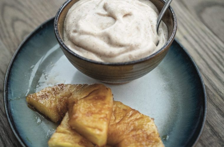 Chinese Five-Spice Banana Ice Cream With Roasted Pineapple